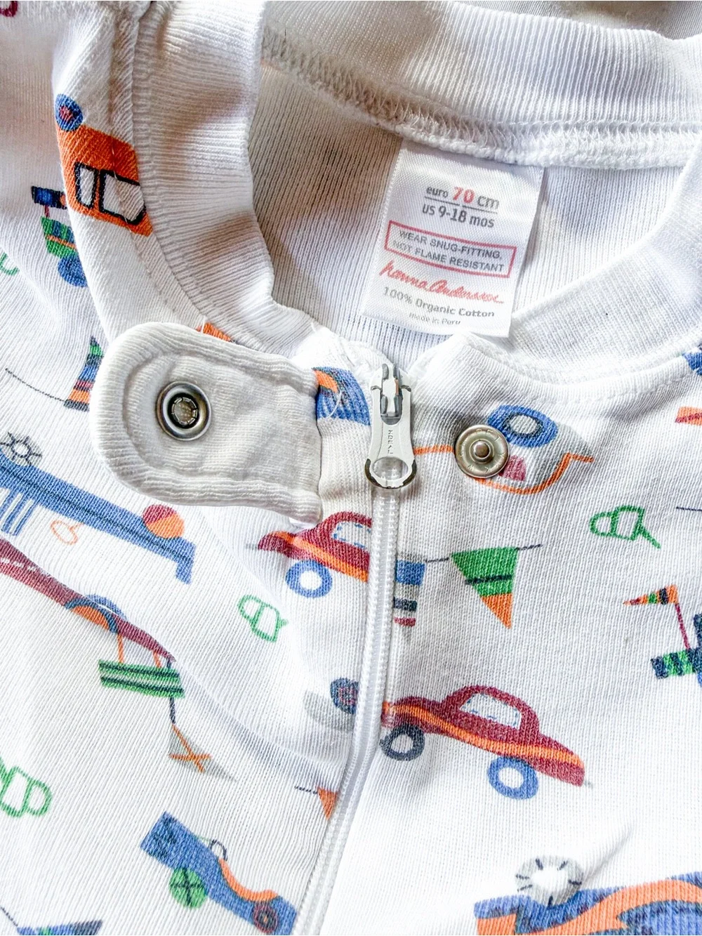 Hanna Andersson Lot of 3 Size 70 Organic Cotton Sleepers Romper 9-18 Mos Vintage